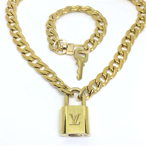 louis vuitton padlock necklace silver|lv lock necklace.